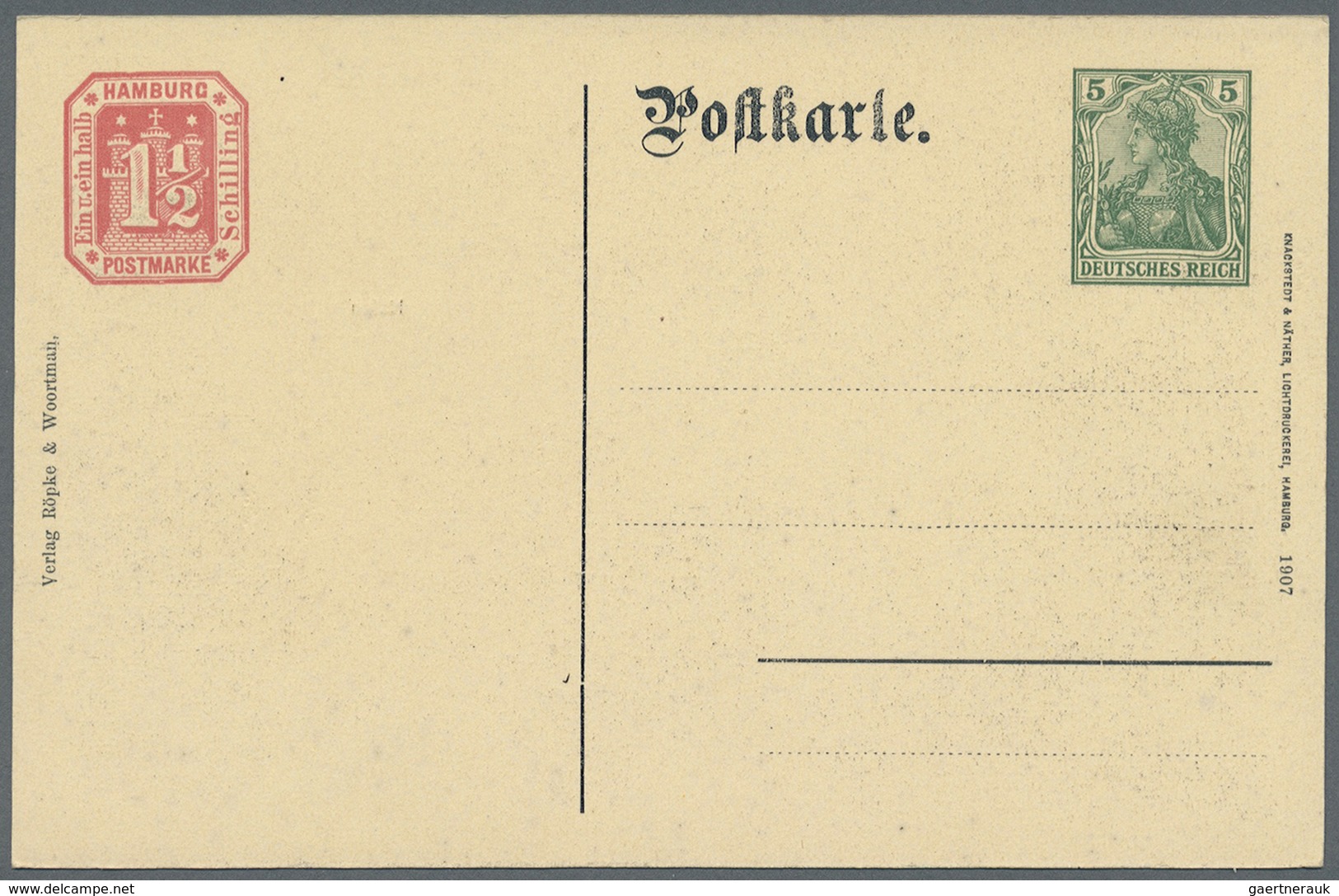 GA Deutsches Reich - Privatganzsachen: 1907, Lot von 15 Privat-Postkarten 5 Pf Germania "19. Dt. Philat