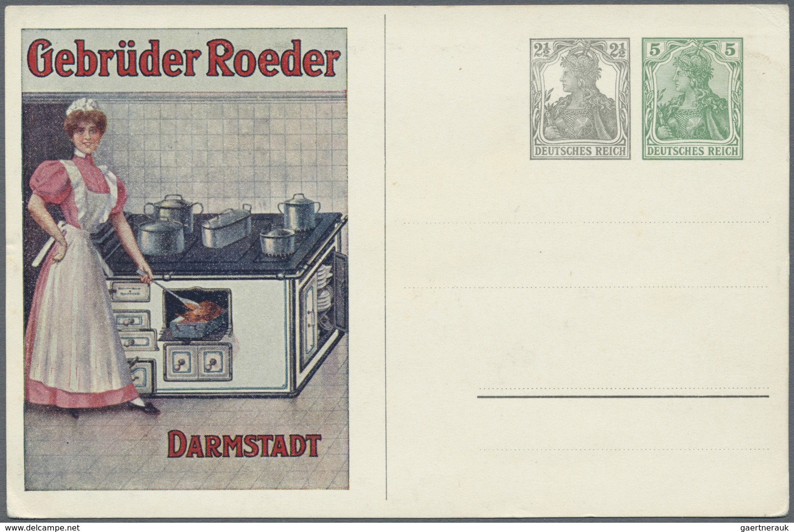 GA Deutsches Reich - Privatganzsachen: 1902/1917. Privat-Postkarte 2½ Pf Grau Neben 5 Pf Grün Germania - Sonstige & Ohne Zuordnung