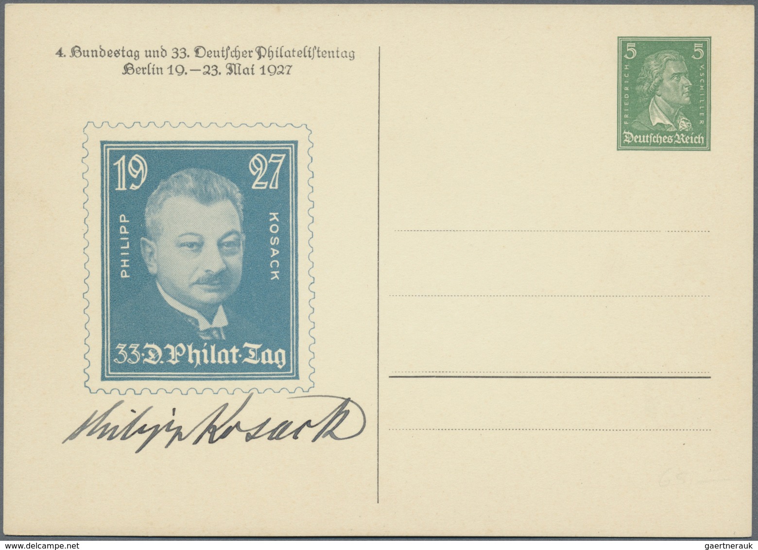 GA Deutsches Reich - Privatganzsachen: 1927, "4. Bundestag U. 33. Dt. Philatelistentag Berlin" 2 Ungebr - Autres & Non Classés