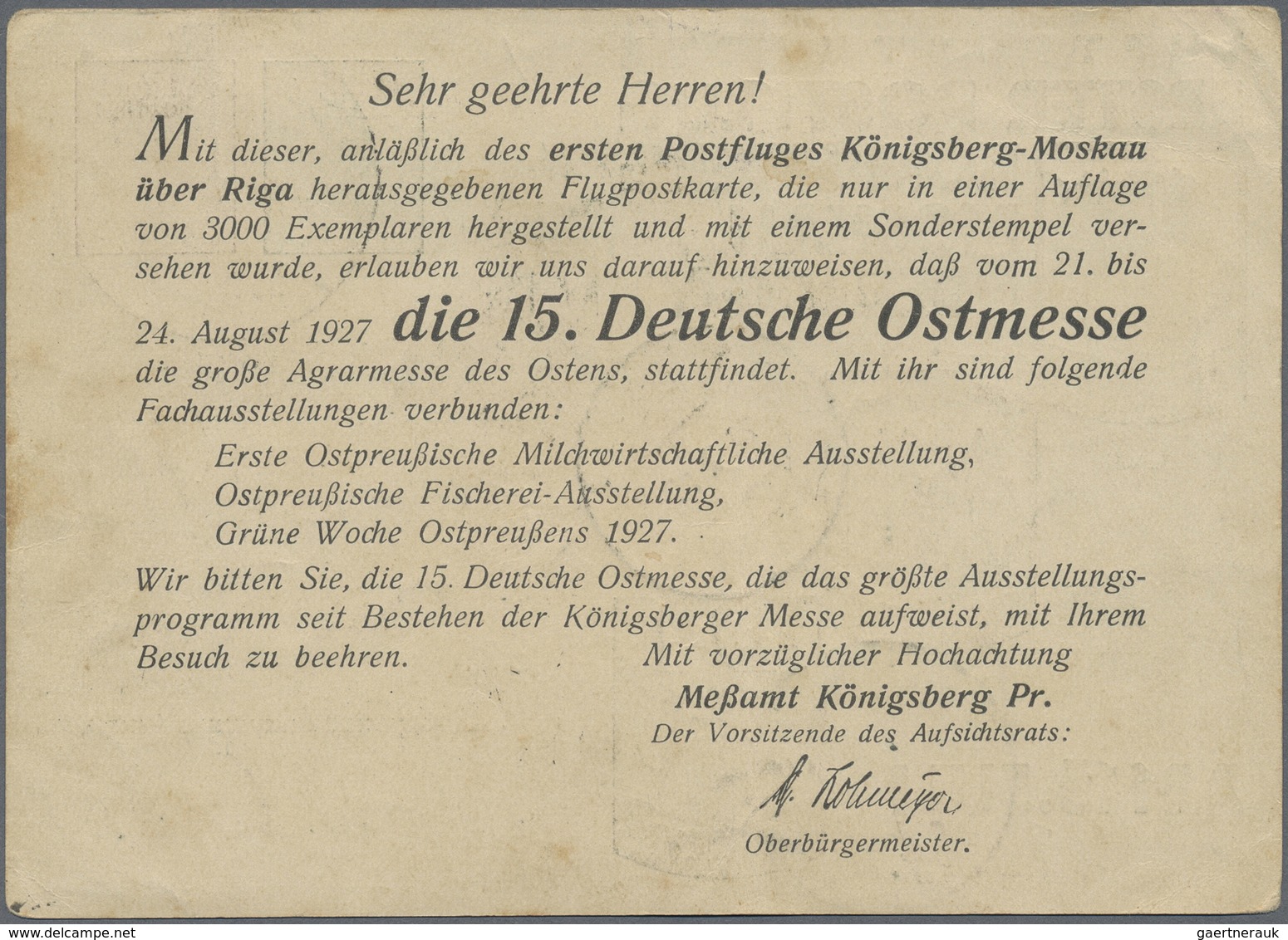 GA Deutsches Reich - Privatganzsachen: 1927, 20 Pf Neben 15 Pf Steinadler, Illustrierte Sonderkarte ERS - Sonstige & Ohne Zuordnung