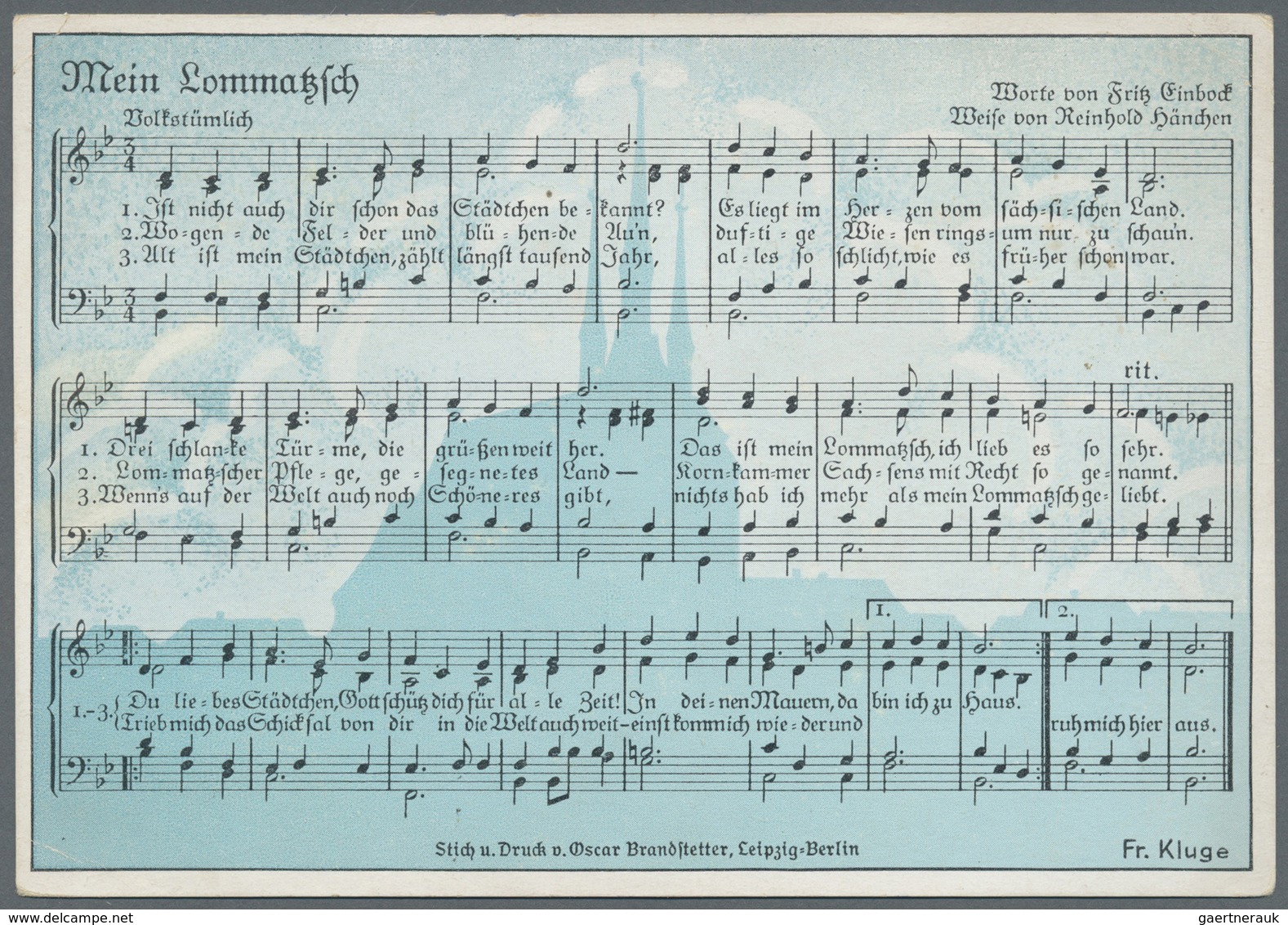 GA Deutsches Reich - Privatganzsachen: 1936, Dt. Reich, Privat-Postkarte 5 Pf Luftpost "Mein Lommatzsch - Altri & Non Classificati