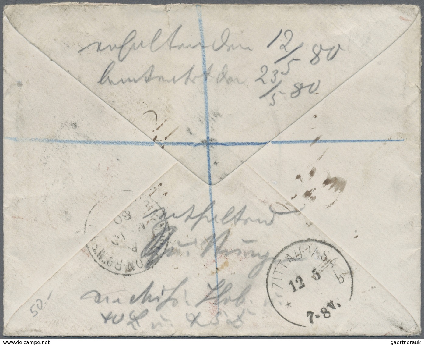 Br Deutsches Reich - Bahnpost: INCOMMING MAIL: 1880, Großbritannien 2 Pence Blau Und 2 1/2 Pence Dunkel - Sonstige & Ohne Zuordnung