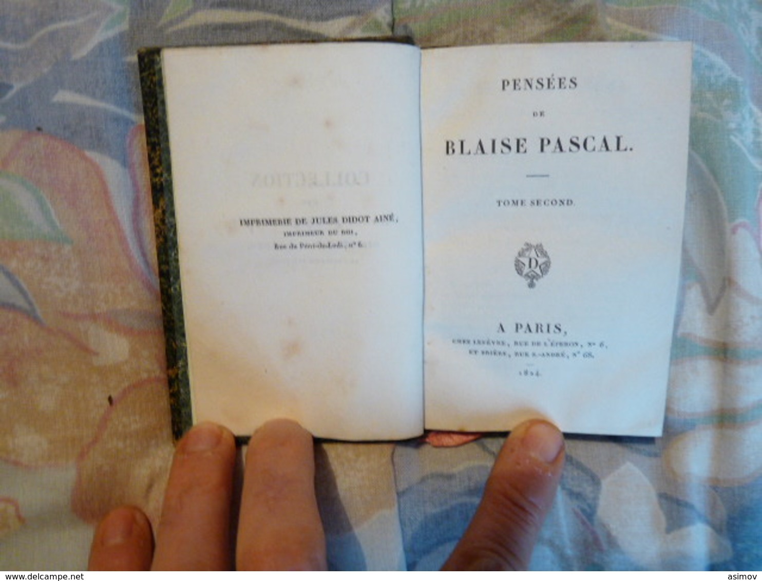 Pensées De Blaise Pascal. Paris, Lefèvre, 1824.     (A') - 1801-1900