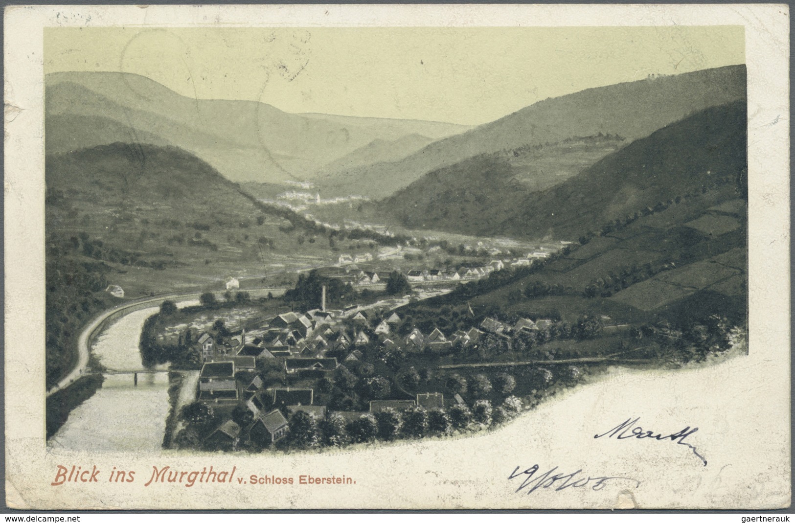 Br Deutsches Reich - Besonderheiten: 1905, 5 Pfg. Germania Mit Nachträglicher Entwertung Mit Briefträge - Sonstige & Ohne Zuordnung