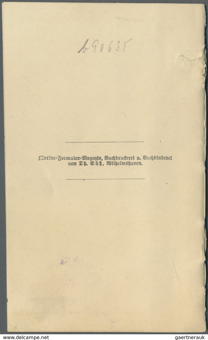 Deutsches Reich - Besonderheiten: 1911/1912:  Kaiserliche Marine Überweisungsnationale II. Matrosend - Autres & Non Classés