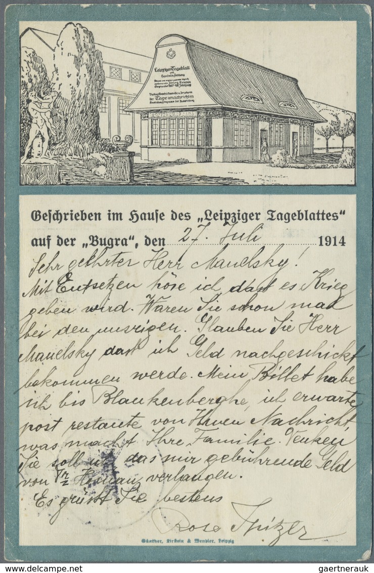 Br Deutsches Reich - Besonderheiten: 1914, "Weltausstell. Für Buchgewerbe U. Graphik Leipzig" Karte Vom - Sonstige & Ohne Zuordnung
