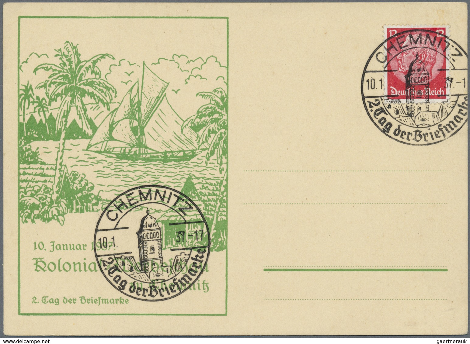 Br Deutsches Reich - Besonderheiten: 1937/1942, Tag Der Briefmarke 1937/38 Halle Und Chemnitz Und Desgl - Sonstige & Ohne Zuordnung