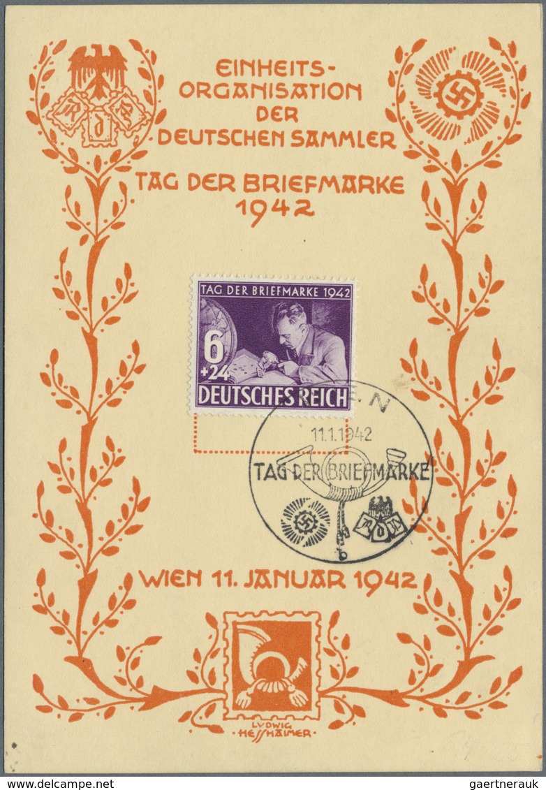 Br Deutsches Reich - Besonderheiten: 1937/1942, Tag der Briefmarke 1937/38 Halle und Chemnitz und desgl