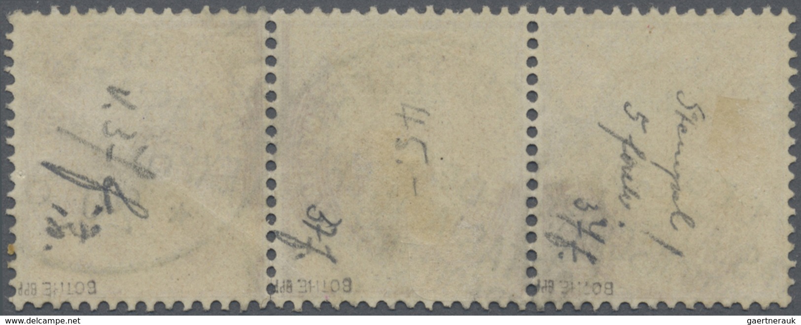 O Deutsche Post In China - Vorläufer: 1901. 2 Mk. Lilakarmin, Senkrechter Dreierstreifer, Schön Entwer - Chine (bureaux)