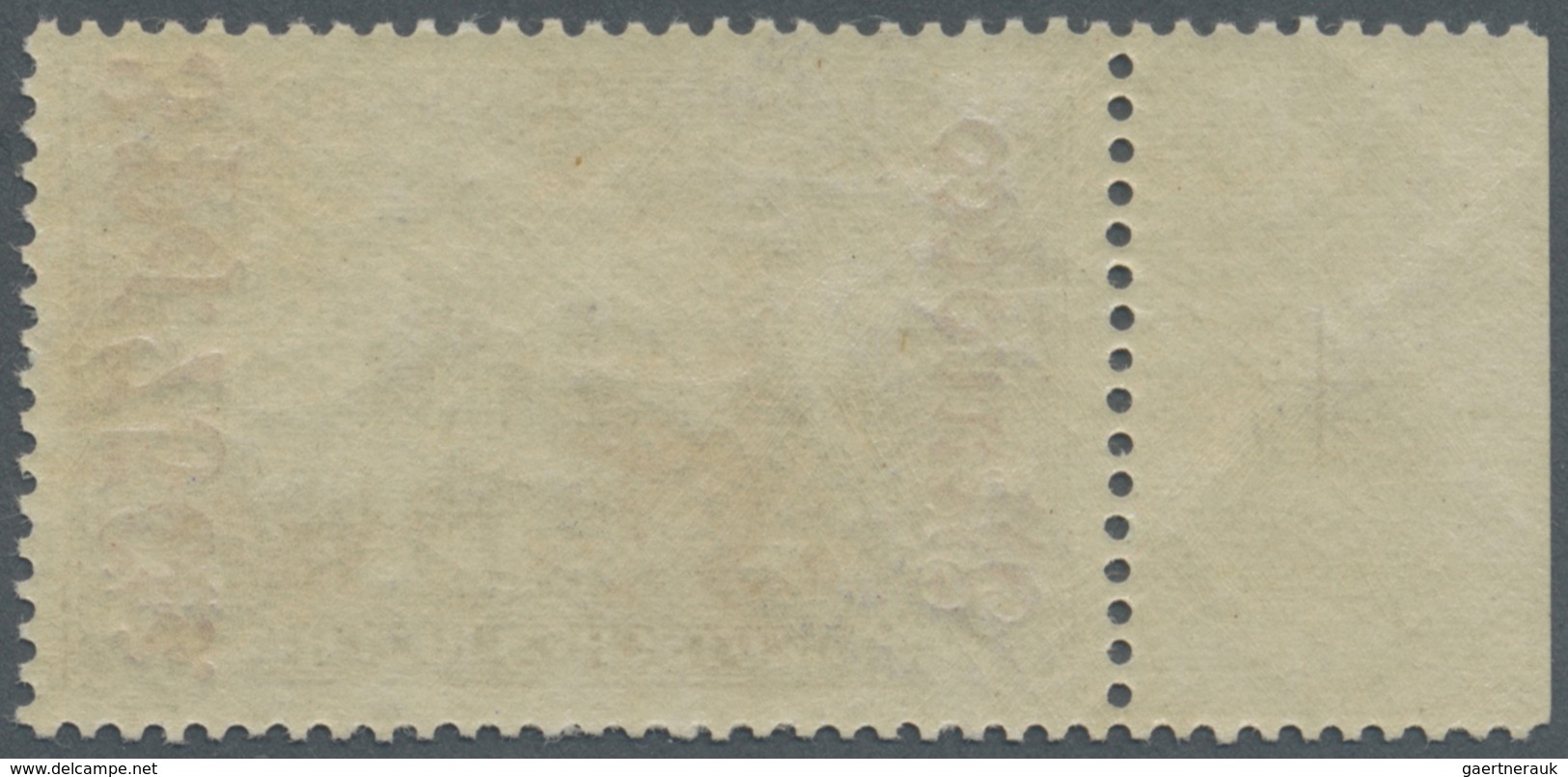 ** Deutsche Post In Marokko: 1905, Postfrisches Randstück Mit Plattennummer. - Maroc (bureaux)