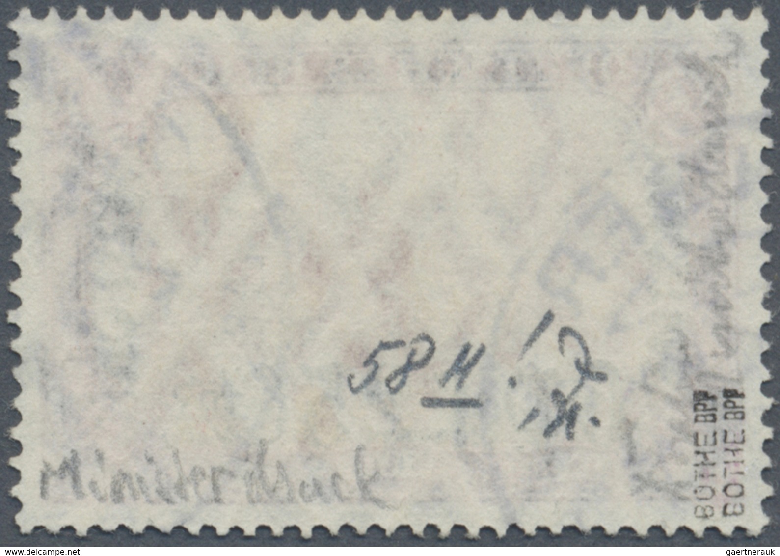 O Deutsche Post In Marokko: 1911, Freimarke 6 P 25 C Auf 5M Schwarz/dunkelkarmin, Als Seltener Ministe - Maroc (bureaux)