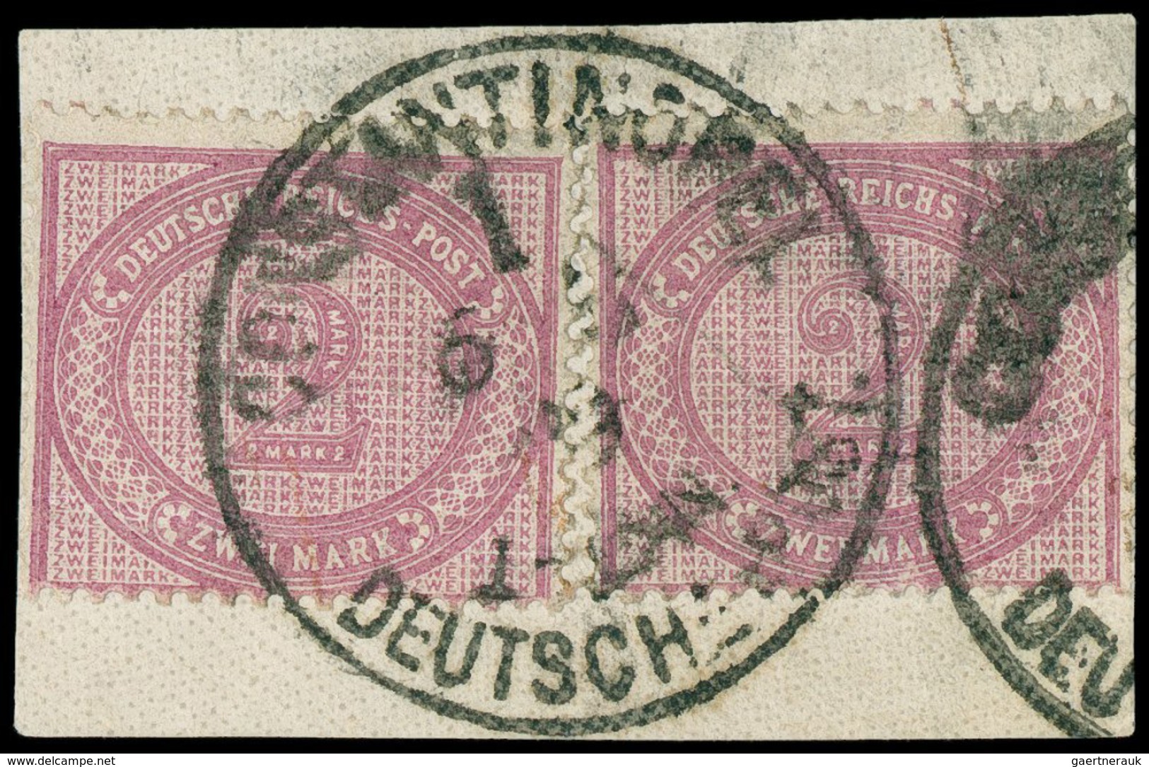 Brfst Deutsche Post In Der Türkei - Vorläufer: V 37 D (2), Zweimal 2 Mk. Lebhaftgraulila, Normal Gezähnt, - Deutsche Post In Der Türkei