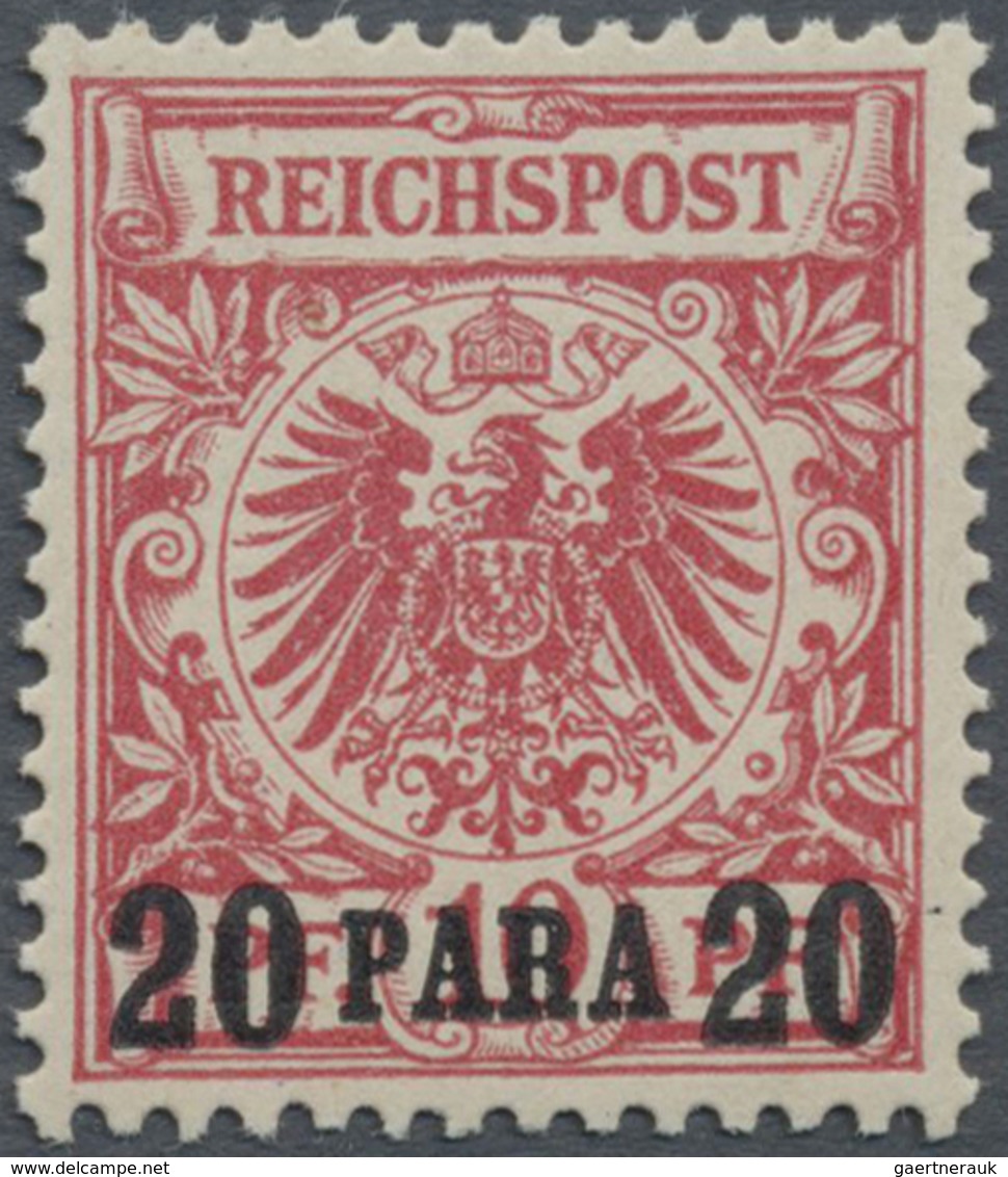 ** Deutsche Post In Der Türkei: 1899, 20 PA. Auf 10 Pfg. Freimarke Bräunlichrot, Farbfrisches Exemplar - Deutsche Post In Der Türkei