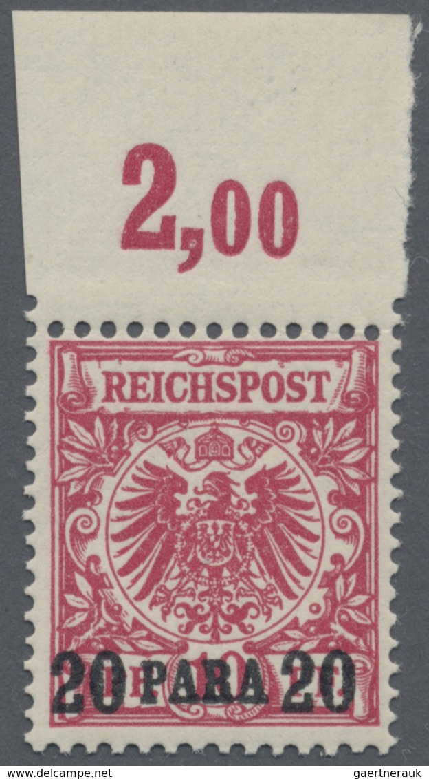 ** Deutsche Post In Der Türkei: 1889, "20 Para 20" Auf 10 Pf. Krone/Adler In Sehr Seltener Farbe E = Du - Turchia (uffici)