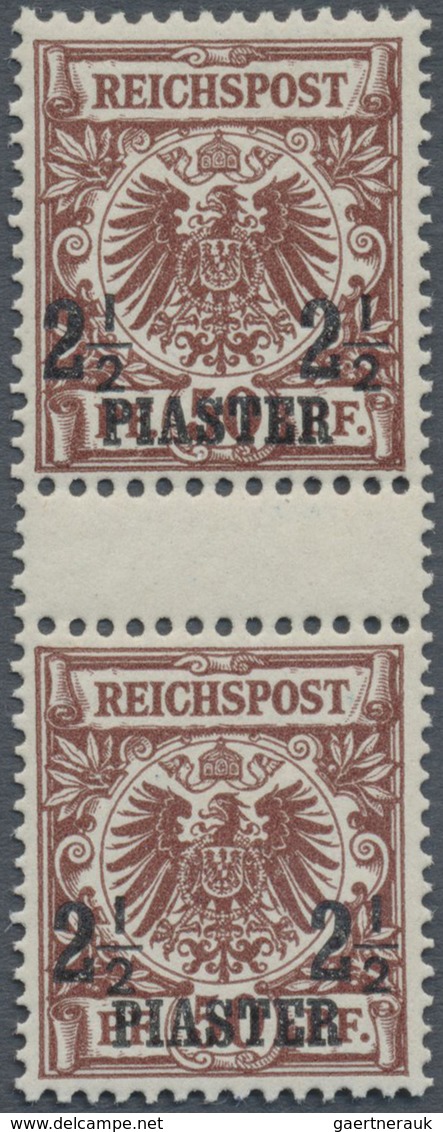 ** Deutsche Post In Der Türkei: 1889/1900, 2 1/2 Pia. Auf 50 Pfg. Krone/Adler Lebhaftrötlichbraun, Post - Turquie (bureaux)