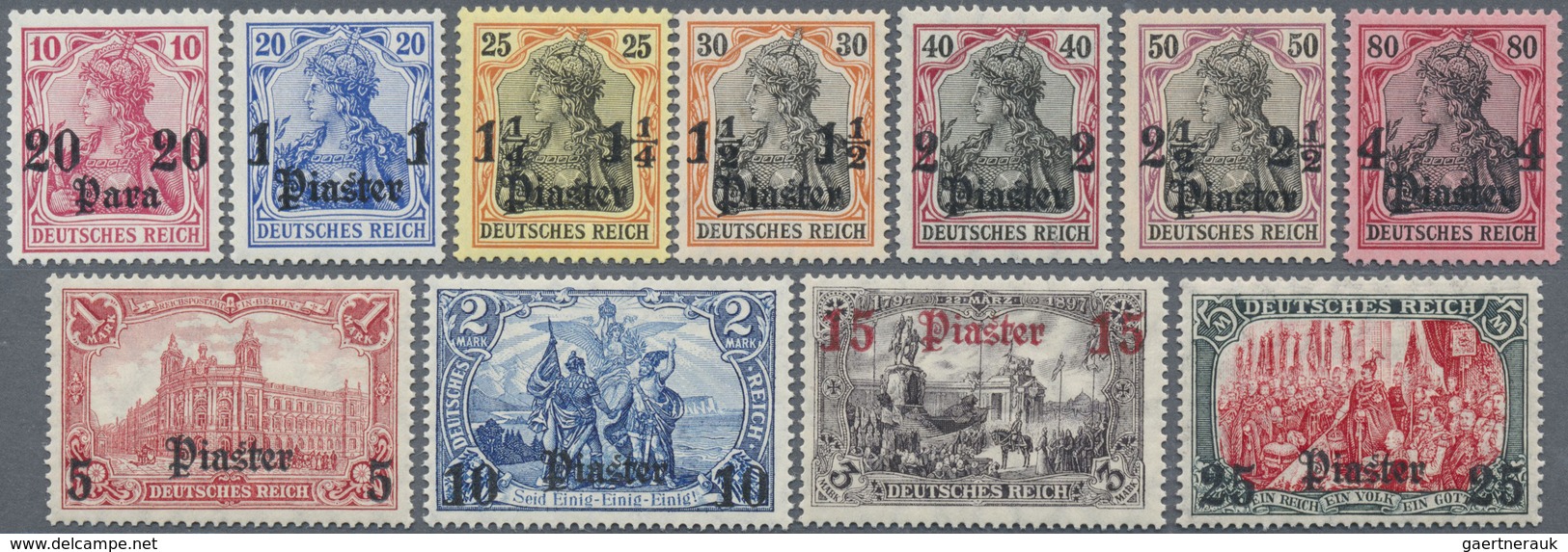 ** Deutsche Post In Der Türkei: 1905, Luxus-Überdruck-Serie Postfrisch, Ohne Signatur, (Mi. 800.- €) - Deutsche Post In Der Türkei