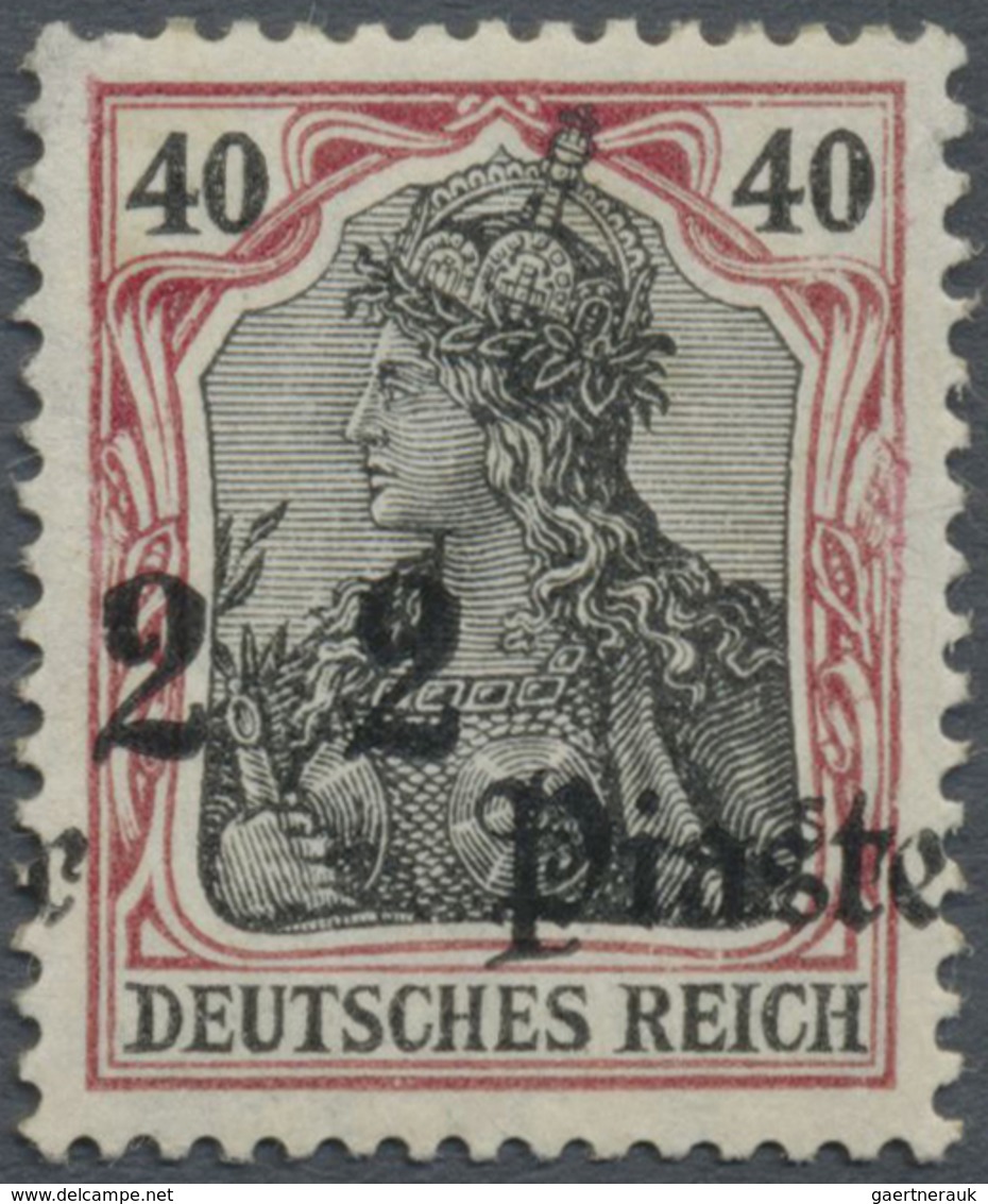 * Deutsche Post In Der Türkei: 1905, 2 Piaster Auf 40 Pfg., Aufdruckfehler Seitlich Stark Verschobener - Turquie (bureaux)