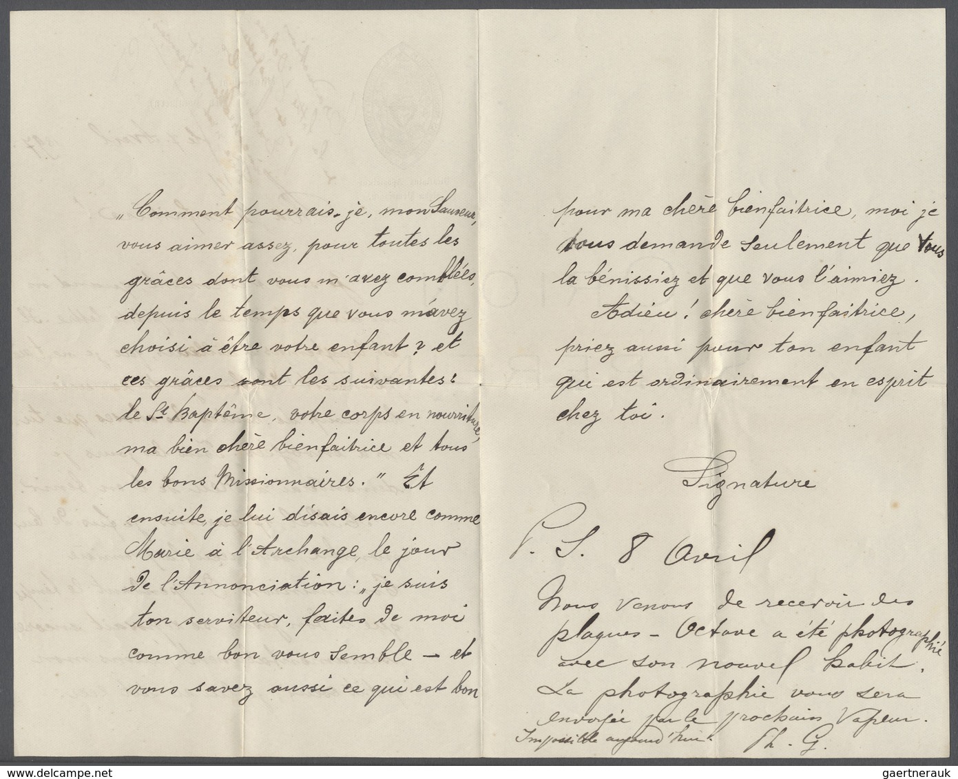 Br Deutsch-Neuguinea - Vorläufer: 1897, Missionarsbrief 'Vicariatus Apostolicus Novae Pomeraniae' Mit U - Nouvelle-Guinée