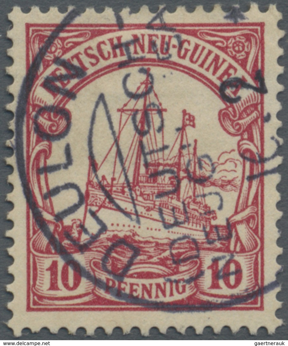 O Deutsch-Neuguinea - Stempel: "DEULON DNG 16.2...", Klarer Abschlag Auf Loser Marke 10 Pfg. Kaiseryac - Deutsch-Neuguinea