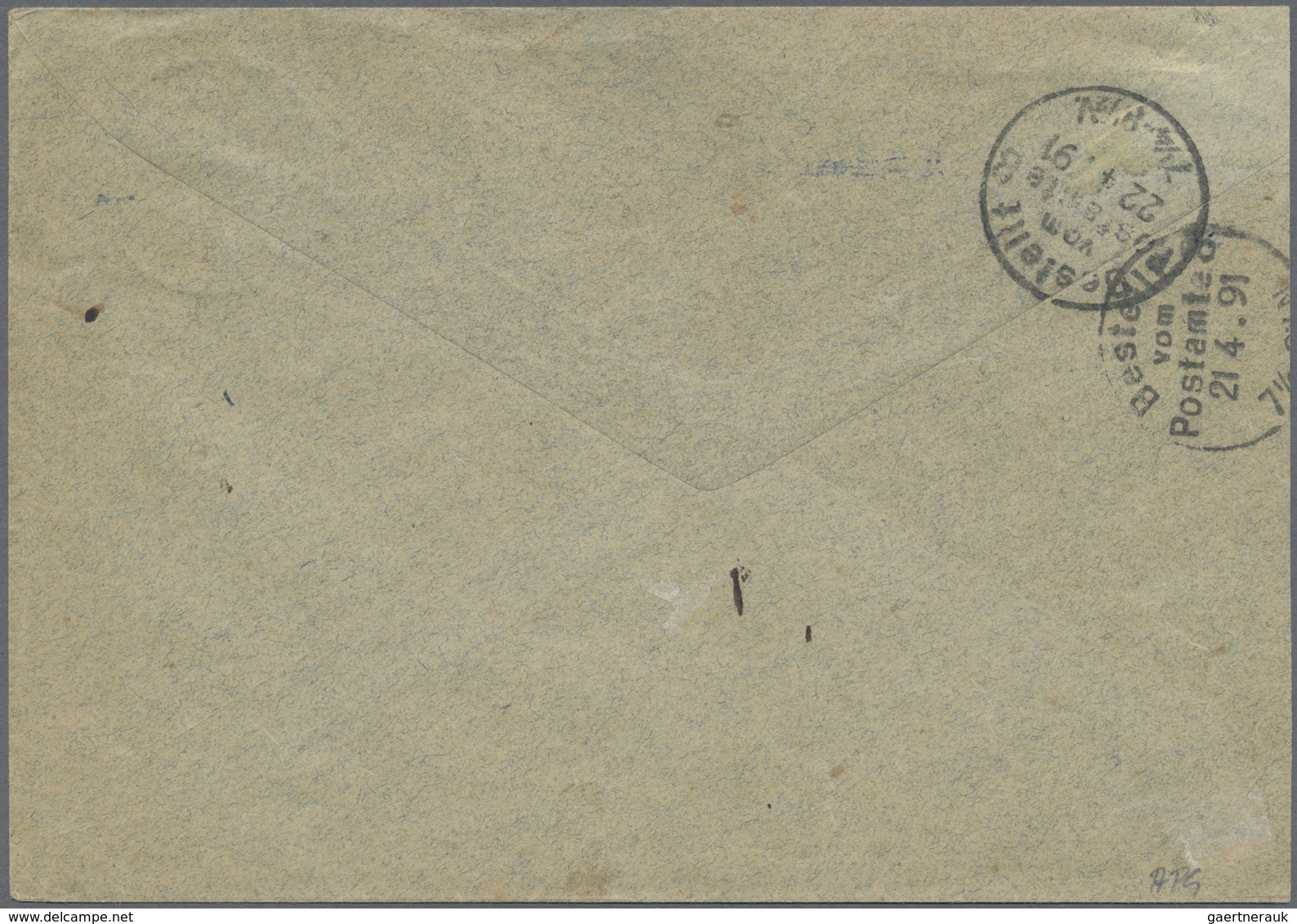 Br Deutsch-Ostafrika - Vorläufer: 1891 (30.3.),  Zwei Mal 20 Pfg. Krone/Adler Auf R-Brief (links Etwas - Africa Orientale Tedesca