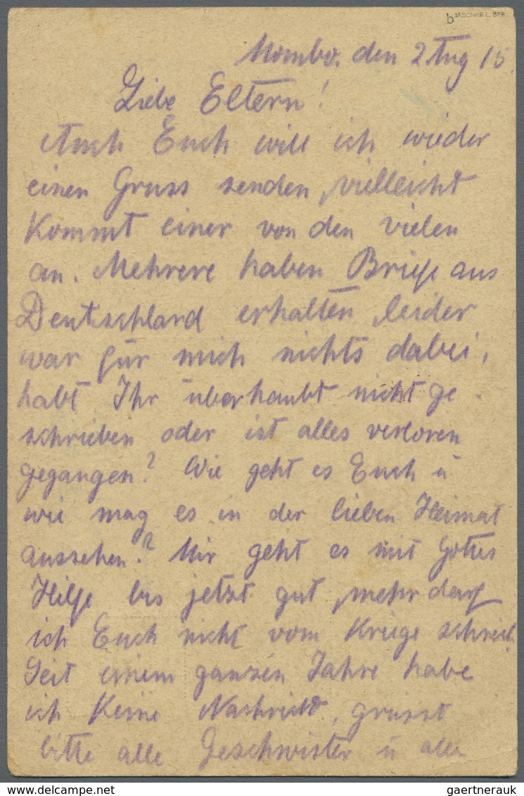 Br Deutsch-Ostafrika: 1915, 7 1/2 H Yacht Auf Feldpostkarte Ab MOMBO Am 3.3.15 Mit Rotem Zensurstempel - Afrique Orientale