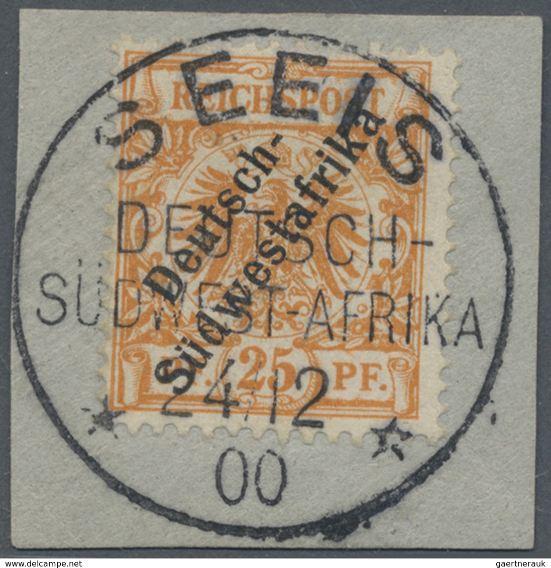 Brfst Deutsch-Südwestafrika - Stempel: "SEEIS DSWA 24.12.00", Glasklar Und Komplett Auf 25 Pfg. "Deutsch-S - Africa Tedesca Del Sud-Ovest