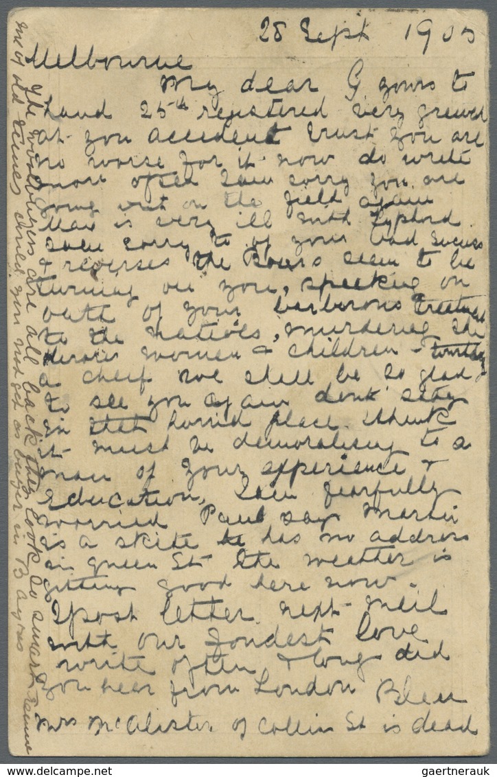 GA Deutsch-Südwestafrika - Ganzsachen: 1905 (30.9.),  10 Pfg. GA-Karte, Antwortteil Der Doppelkarte Mit - Africa Tedesca Del Sud-Ovest