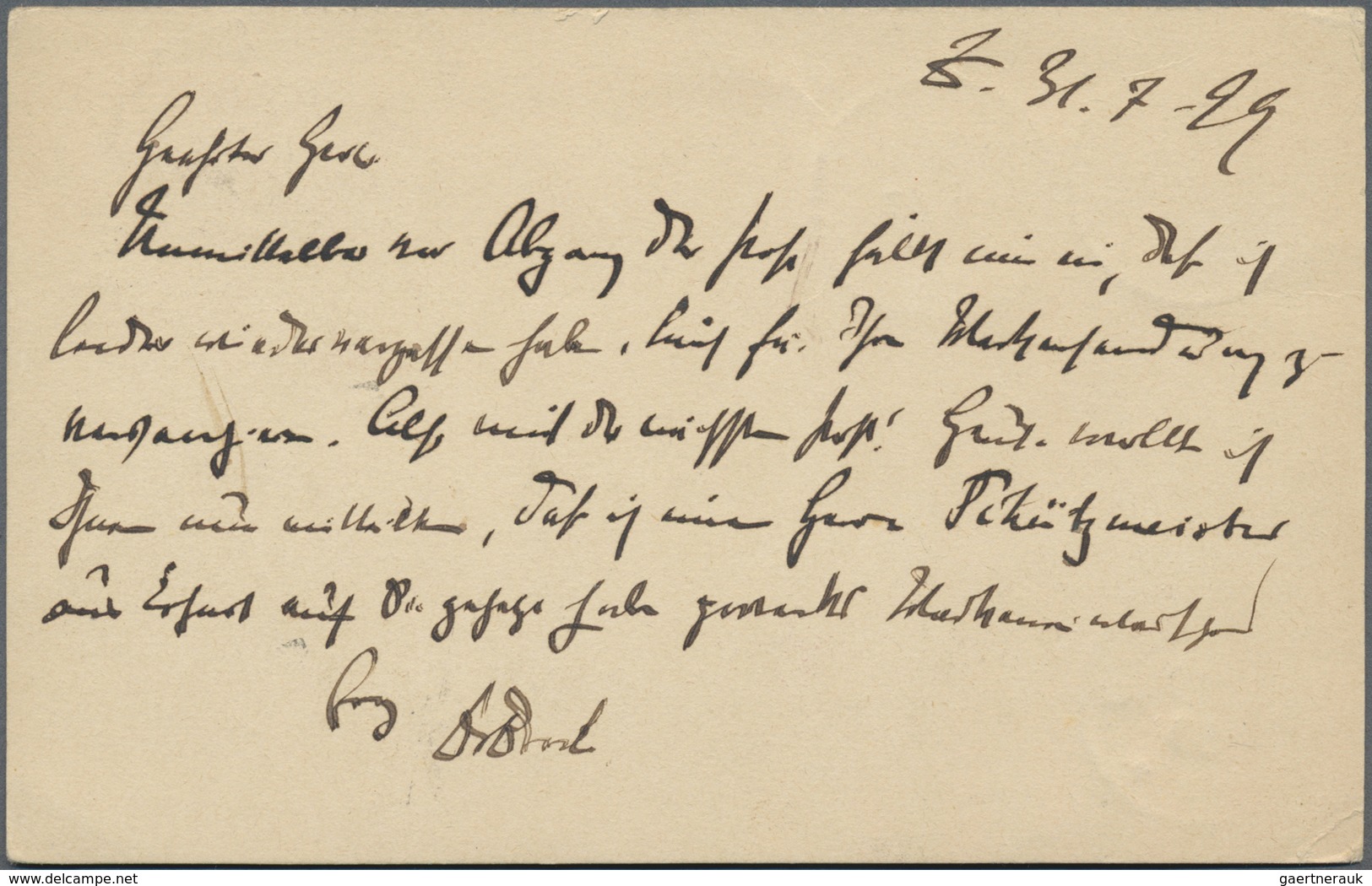 GA Deutsch-Südwestafrika - Besonderheiten: 1899, Eingehende Post, Sansibar/Zanzibar: Ganzsachenkarte 1 - Deutsch-Südwestafrika