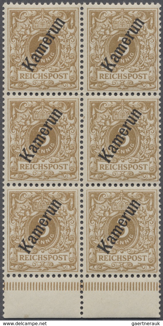 ** Deutsche Kolonien - Kamerun: 1898, 3 Pfg. Aufdruck In Der Guten Farbe HELLOCKER Im Postfrischen, Sen - Kamerun