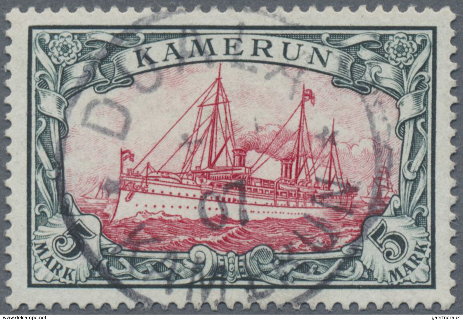 O Deutsche Kolonien - Kamerun: 1907, 5 M. Kaiseryacht Ohne Wasserzeichen, Perfekt Zentriertes Luxusstü - Kamerun