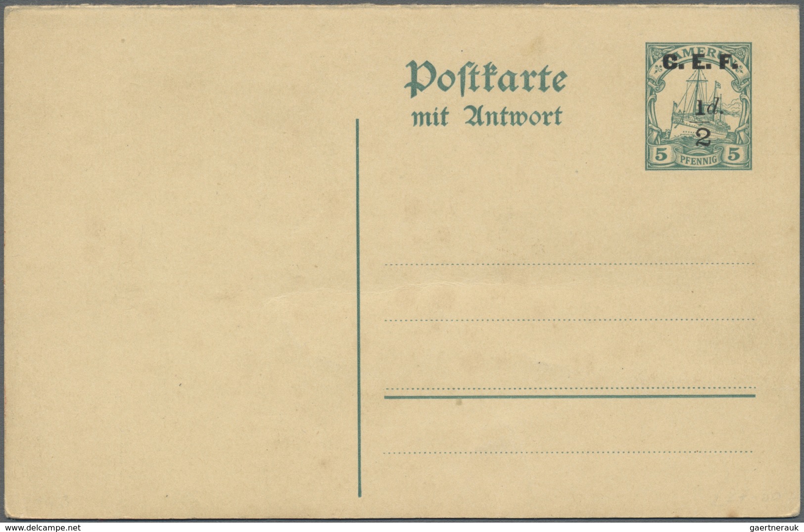 GA Deutsche Kolonien - Kamerun - Britische Besetzung: 1915, Postal Stationeries, Group Of Three Unused - Cameroun