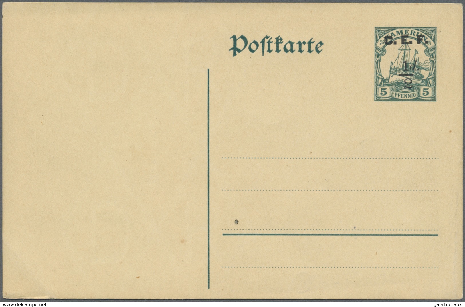 GA Deutsche Kolonien - Kamerun - Britische Besetzung: 1915, Postal Stationeries, Group Of Three Unused - Cameroun