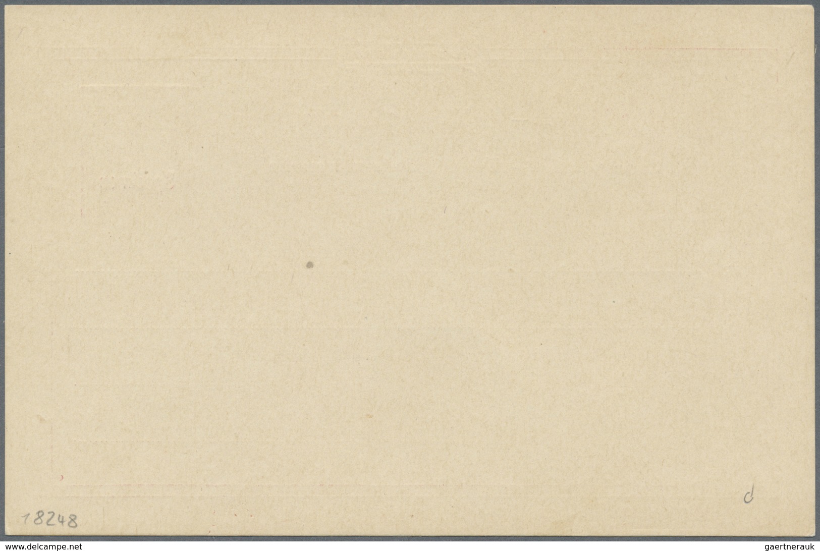 GA Deutsche Kolonien - Kamerun - Ganzsachen: 1900, Probedruckkarte 10 Pf Rot Mit Schwarzem Aufdruck "Sp - Kamerun