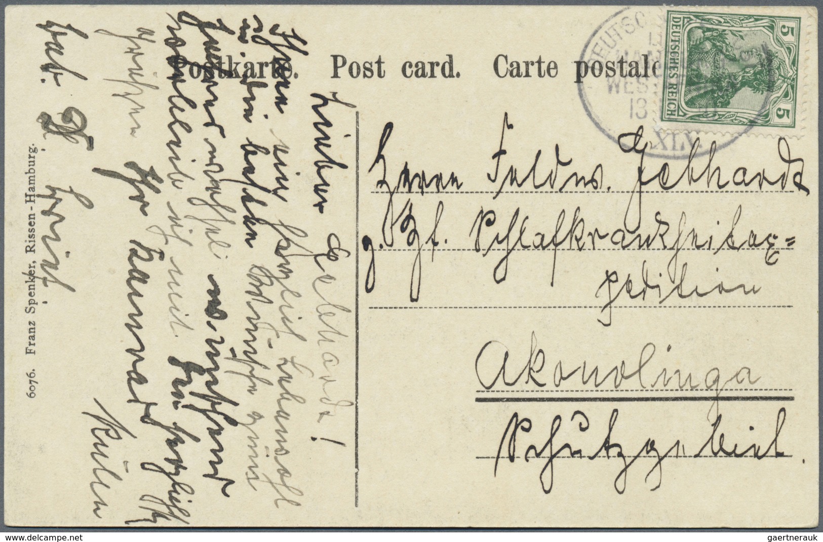 Br Deutsche Kolonien - Kamerun - Besonderheiten: 1910 (13.12.), 5 Pfg. Germania Mit Stempel "DEUTSCHE S - Camerun