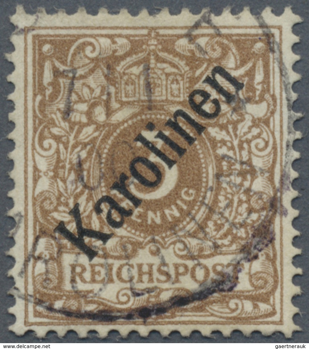 O Deutsche Kolonien - Karolinen: 1899. 3 Pf Krone/Adler "Karolinen" (48°) Mit Tagesstempel "PONAPE 7/1 - Karolinen