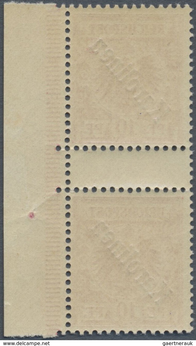 ** Deutsche Kolonien - Karolinen: 1899, 10 Pfg. Mit Diagonalem Aufdruck, Zwischenstegpaar, Postfrisch, - Carolines