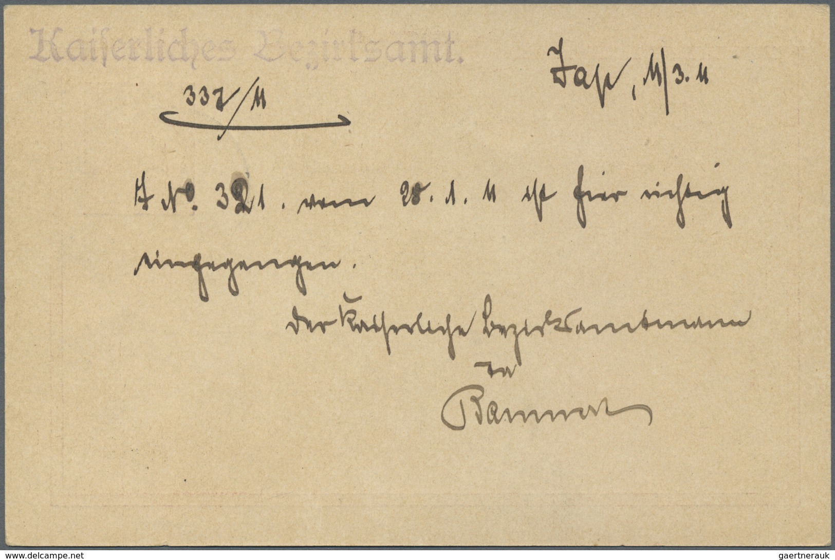 GA Deutsche Kolonien - Karolinen - Besonderheiten: 1911 (24.3.), Stempel "YAP * KAROLINEN *" Auf 10 Pfg - Isole Caroline