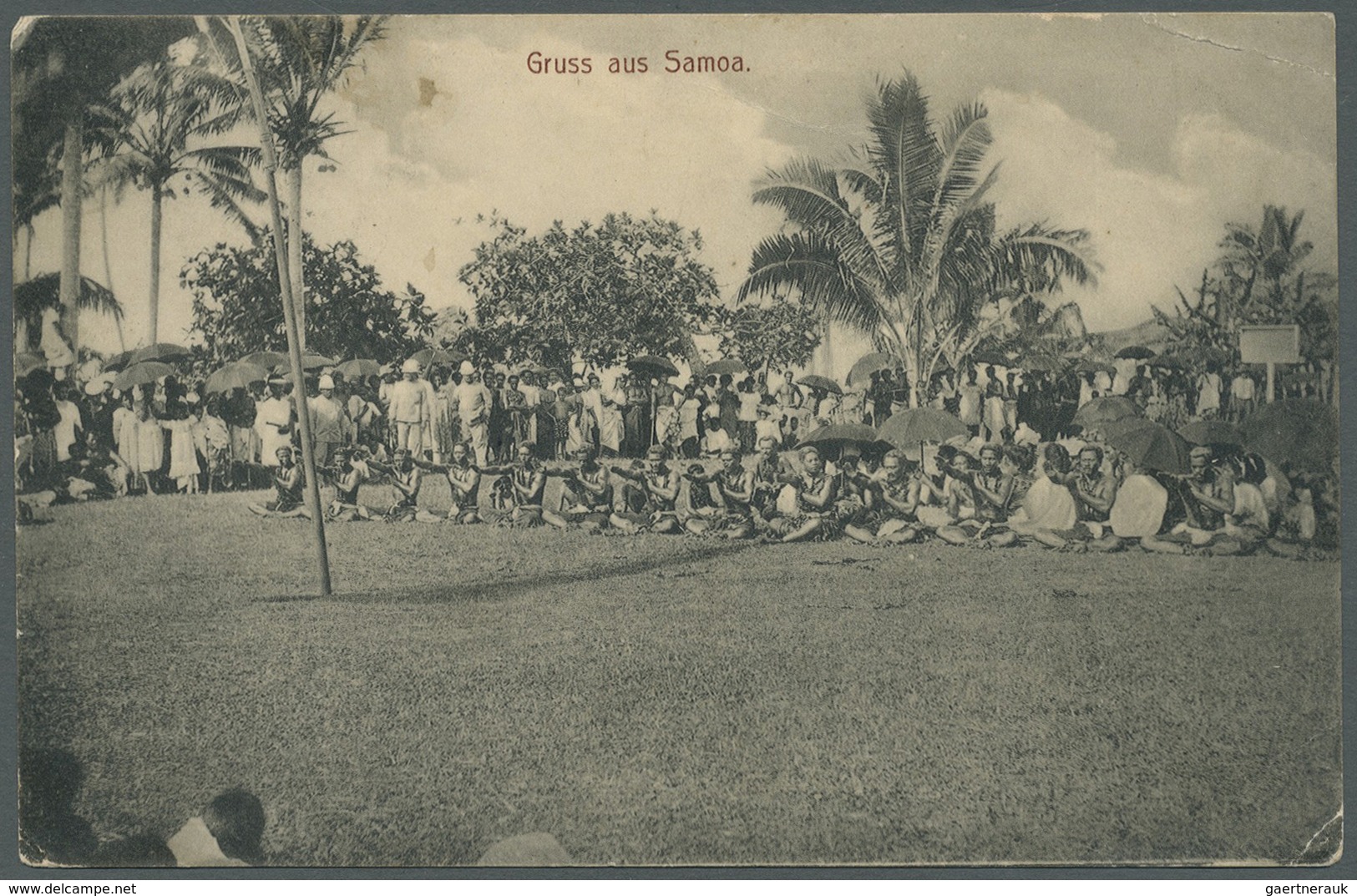 Deutsche Kolonien - Samoa - Britische Besetzung: 1914, Aug., FP-Bedarfs-AK "Gruss Aus Samoa" Eines N - Samoa