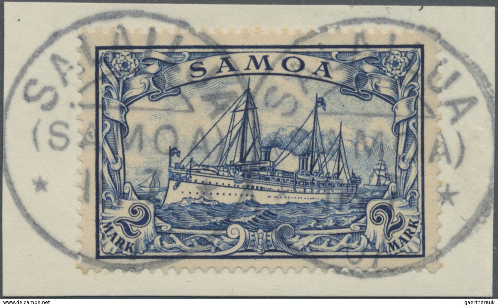 Brfst Deutsche Kolonien - Samoa - Stempel: Perfektes Luxus-Briefstück 2 Mark Mit Guten Stempeln SALAILUA - Samoa