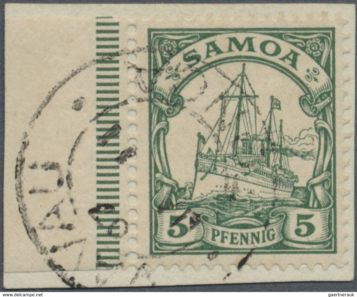 Brfst Deutsche Kolonien - Samoa - Stempel: 1907 5Pf Auf Briefstück Mit K2 "VAUVAU TONGA", Selt. Fremdentwe - Samoa