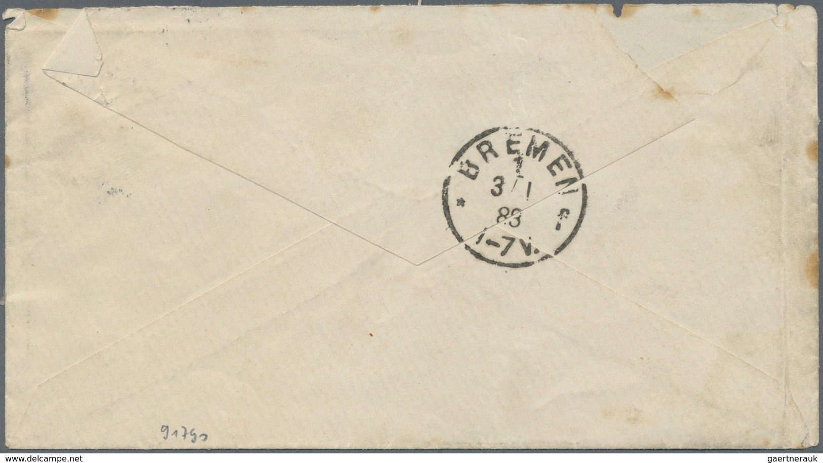 Br Deutsche Kolonien - Togo-Vorläufer: 1887 Vor-Vorläufer 2 XDR 10 Pf Auf Brief Mit Handschriftl. "Litt - Togo