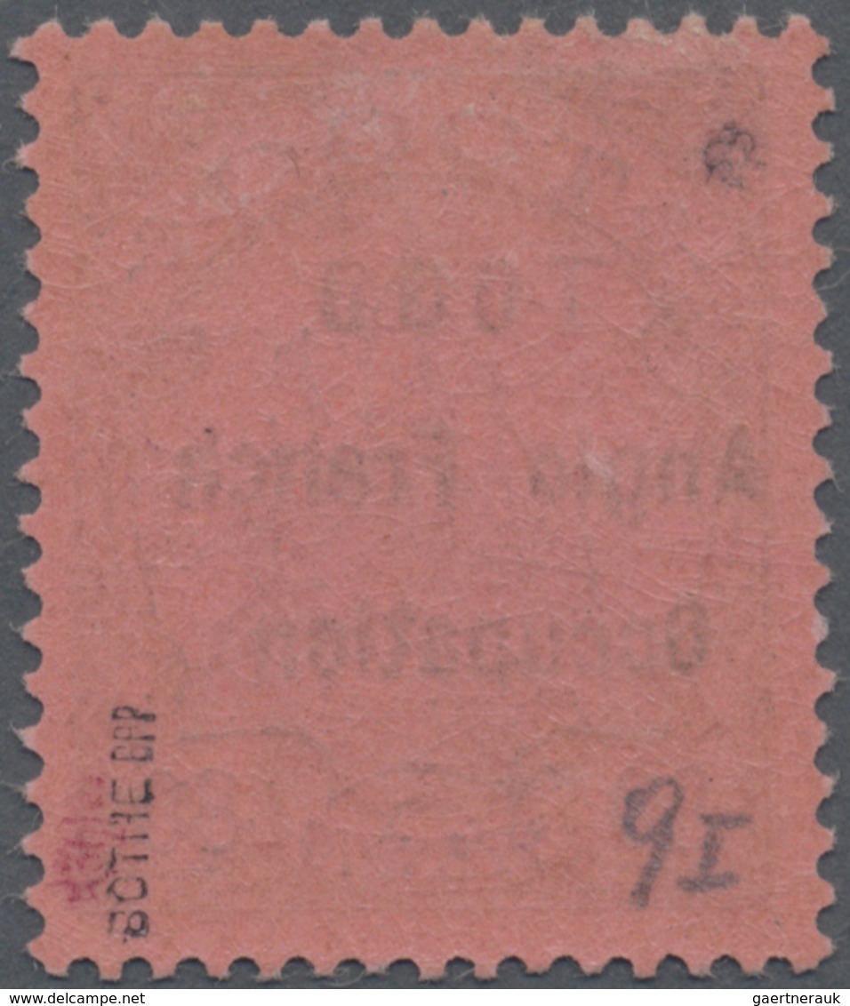 * Deutsche Kolonien - Togo - Britische Besetzung: 1914. 80 Pfg., Individual Setting, 3 Mm, Abart: Enge - Togo