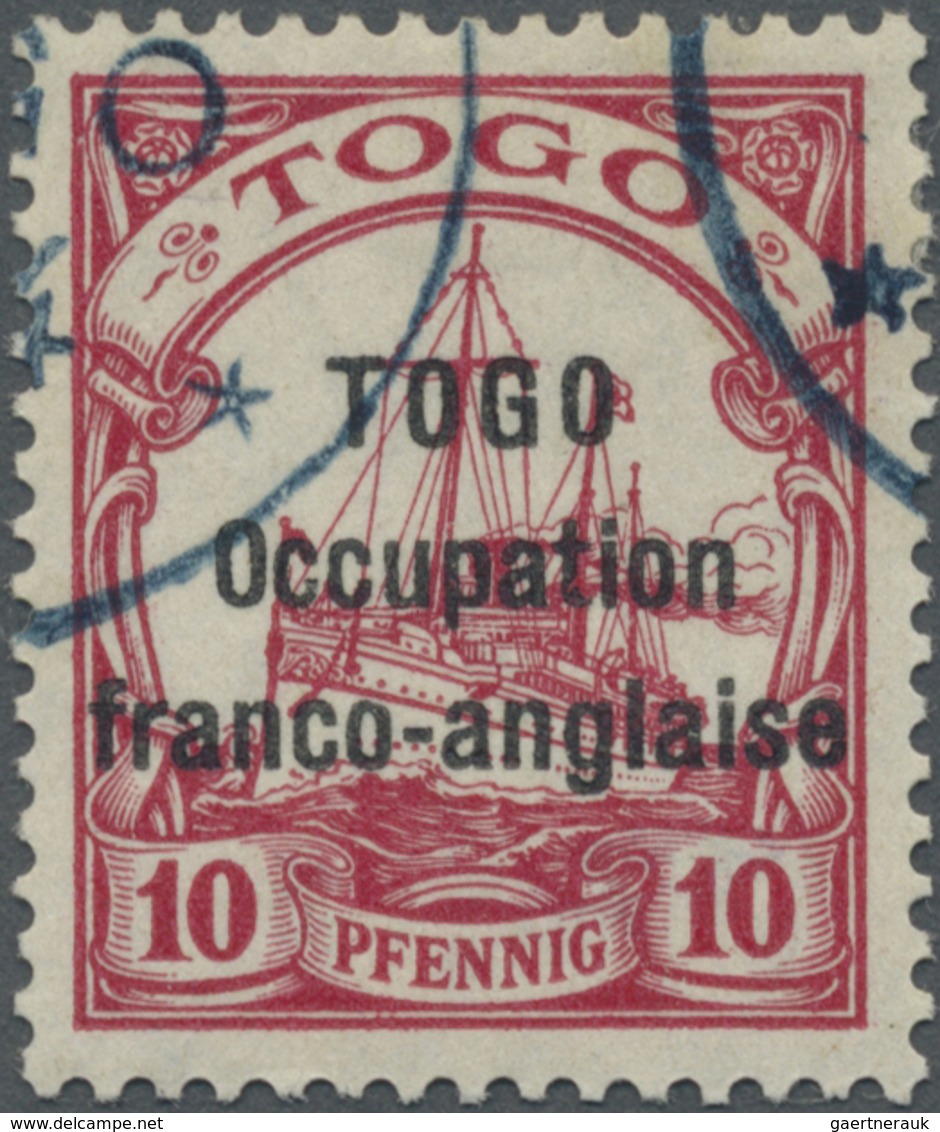 O Deutsche Kolonien - Togo - Französische Besetzung: 1915, 10 Pfg. Aufdruckmarke, Gestempelt, Tadellos - Togo