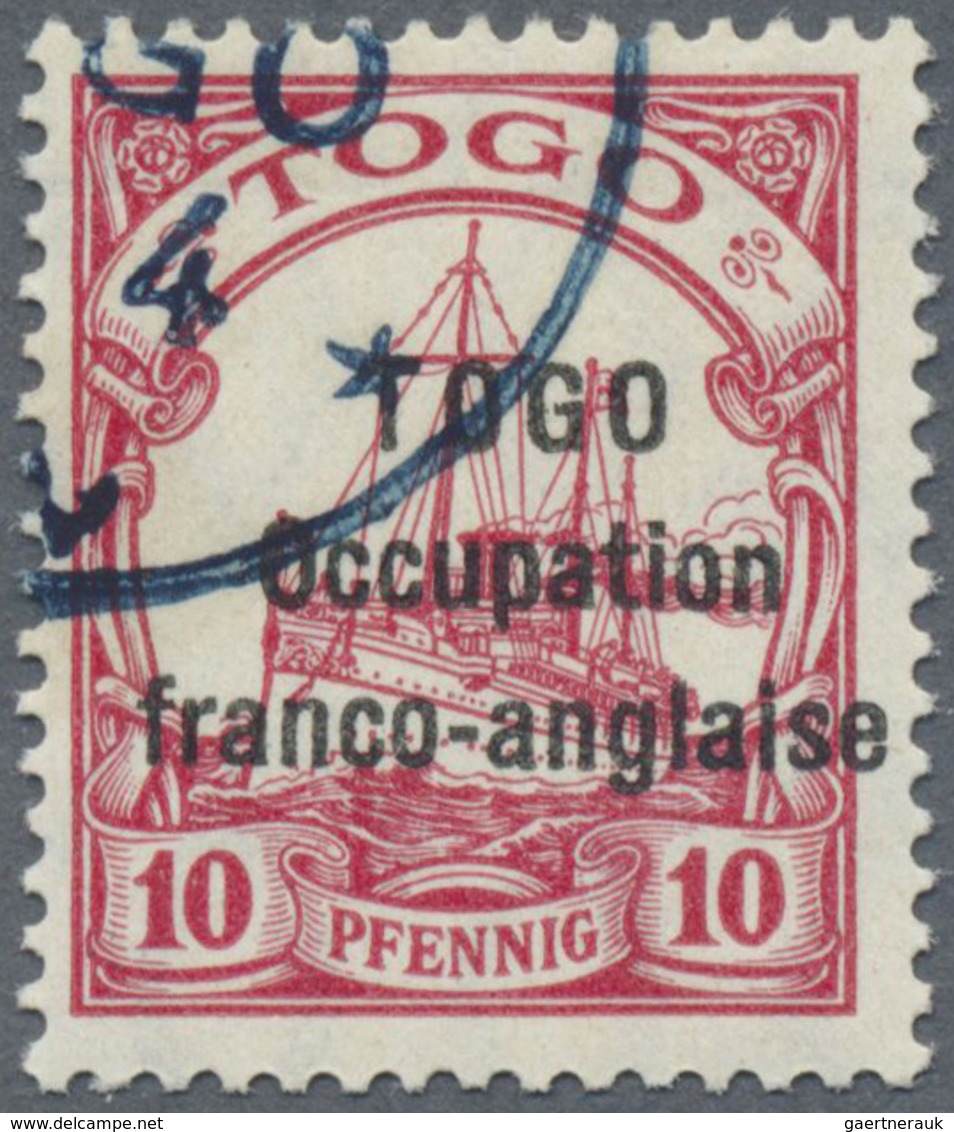O Deutsche Kolonien - Togo - Französische Besetzung: 1915, 10 Pf Karminrot Mit Aufdruck Der Missionsdr - Togo