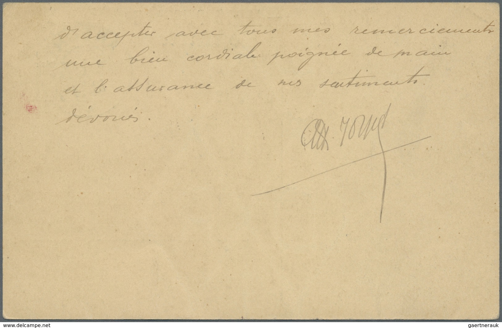 GA Deutsche Kolonien - Togo - Französische Besetzung: 1914, "Occupation Franco-anglais 5 Centimes" Aufd - Togo