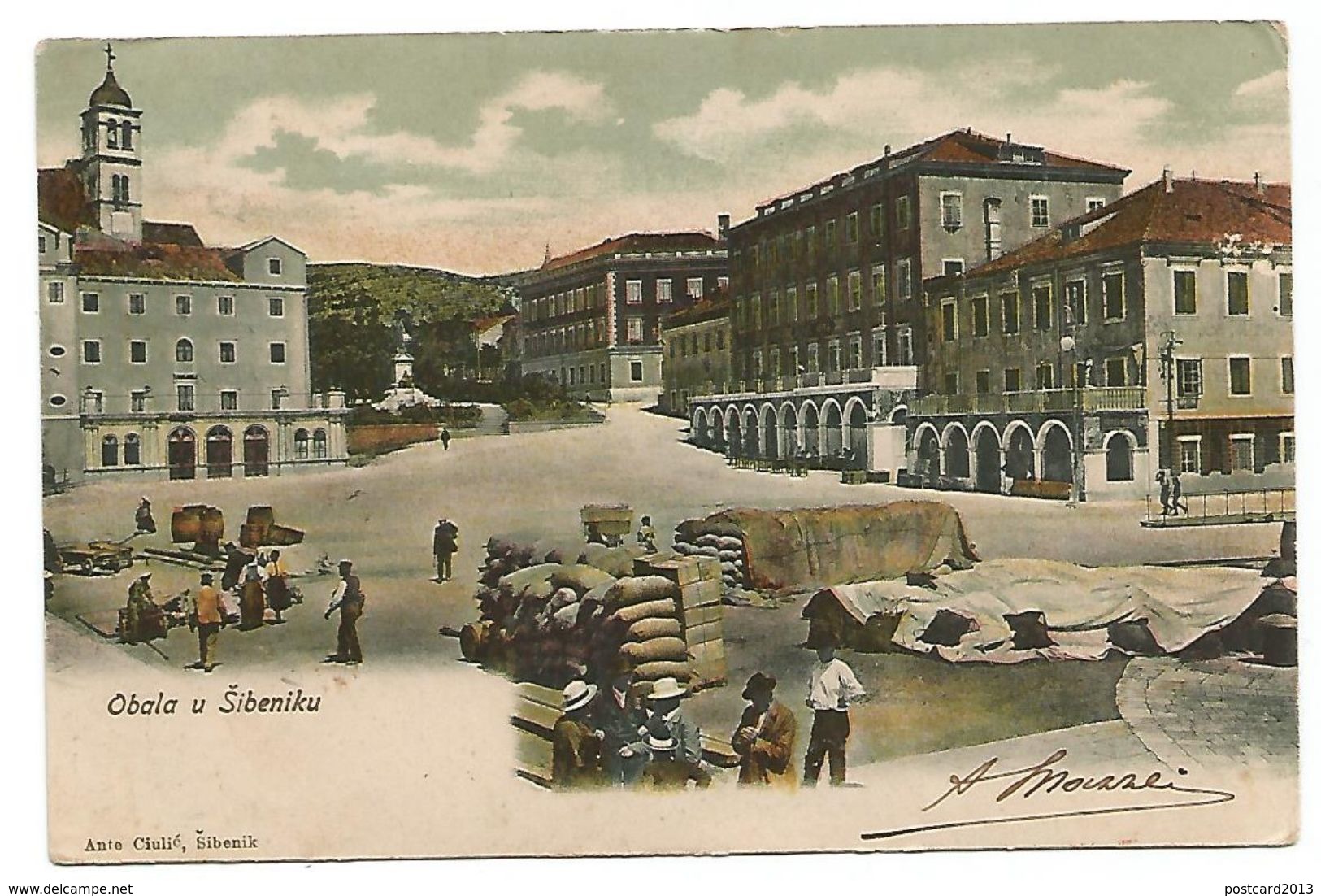 OLD POST CARD OF OBALA U  ŠIBENIKU ( SEBENICO )   . - Croatia