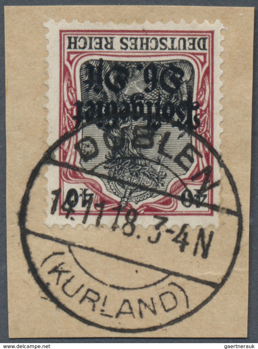 Brfst Deutsche Besetzung I. WK: Postgebiet Ober. Ost: 1916, 40 Pfg Germania Aufdruckwert Mit Sehr Seltenem - Occupazione 1914 – 18