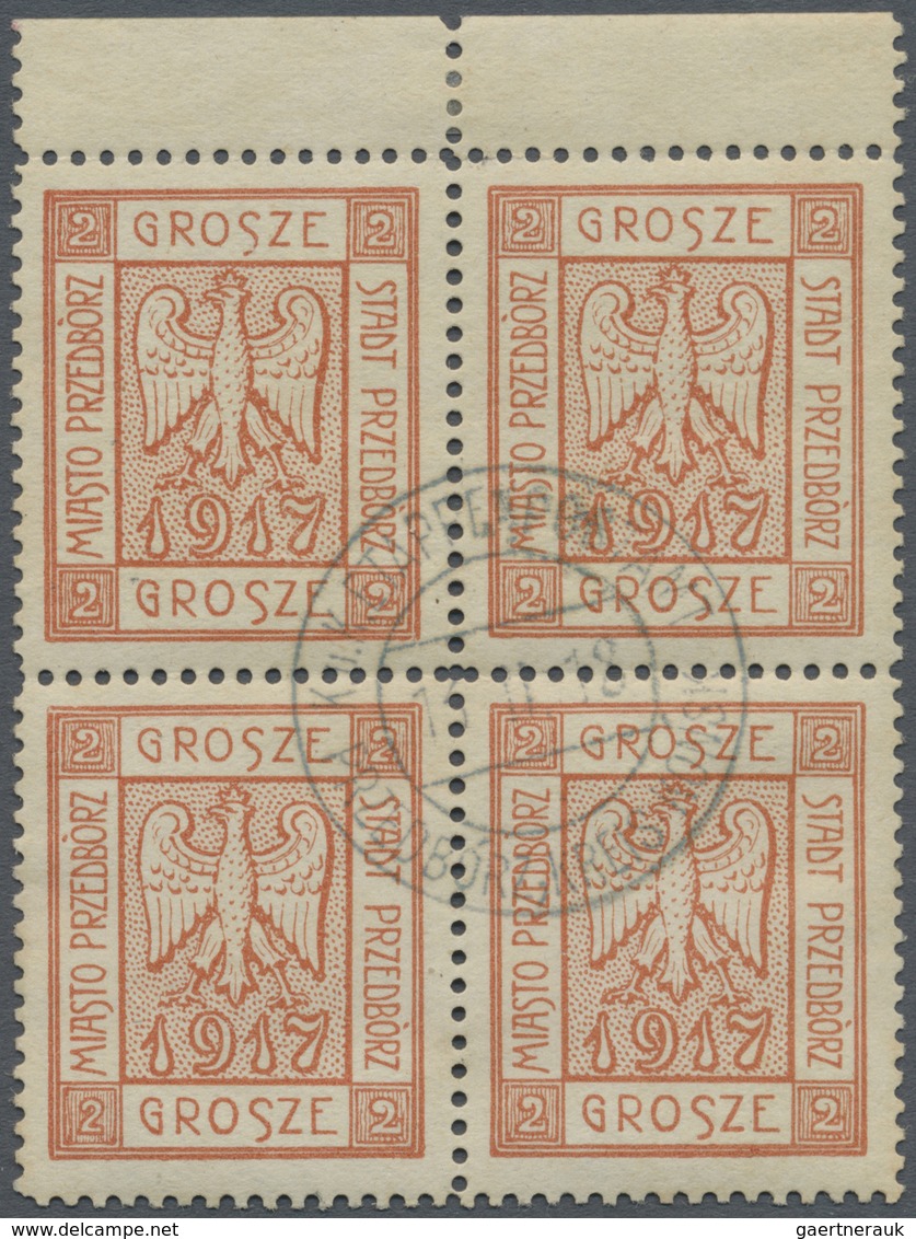 O/ Deutsche Besetzung I. WK: Deutsche Post In Polen - Lokalpost: 1914/1918, PRZEDBÓRZ, Probedruck 2 Gro - Occupation 1914-18