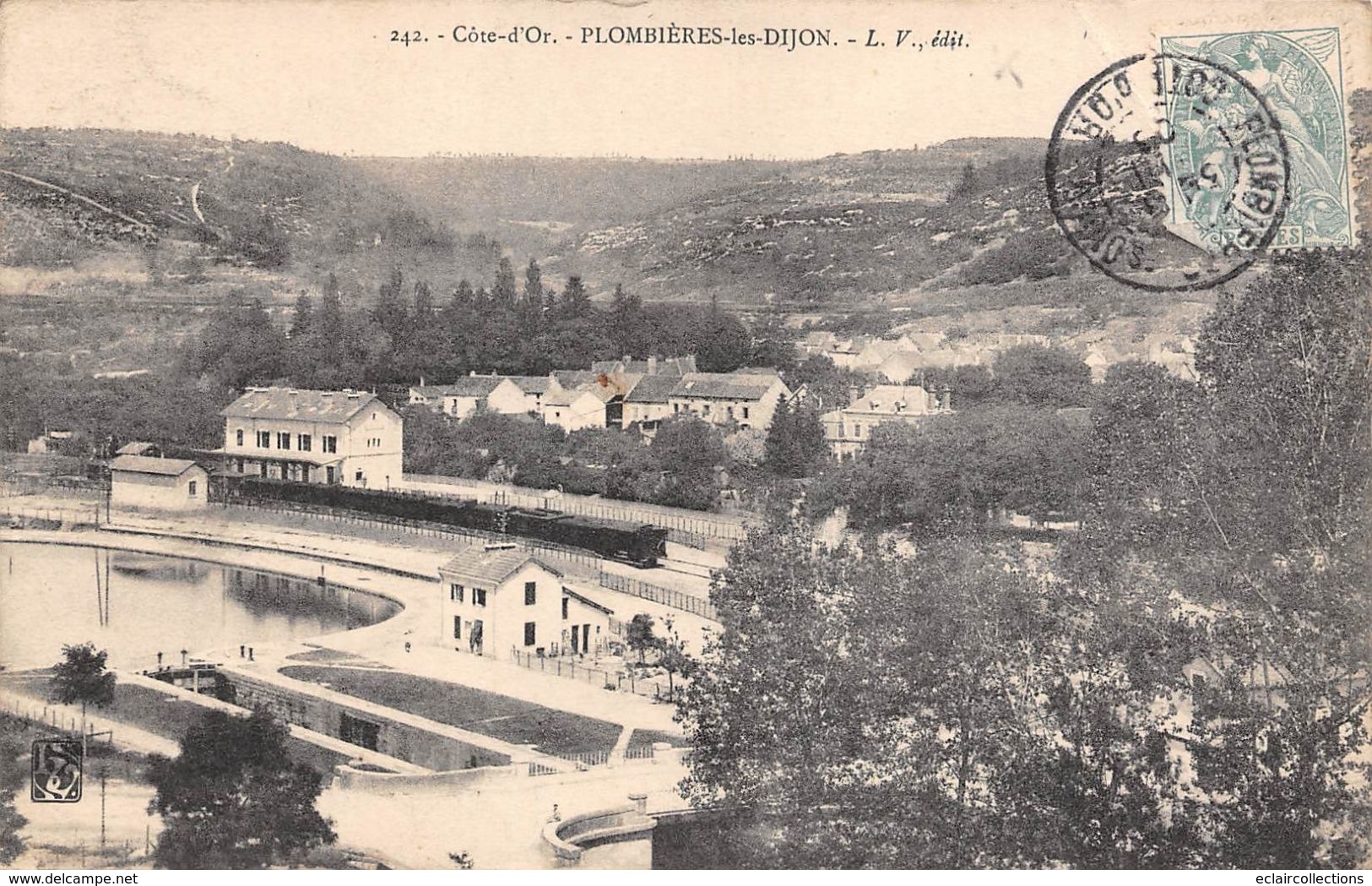 Plombières Les Dijon     21     Vue Générale Et Sur La Gare        (voir Scan) - Other & Unclassified