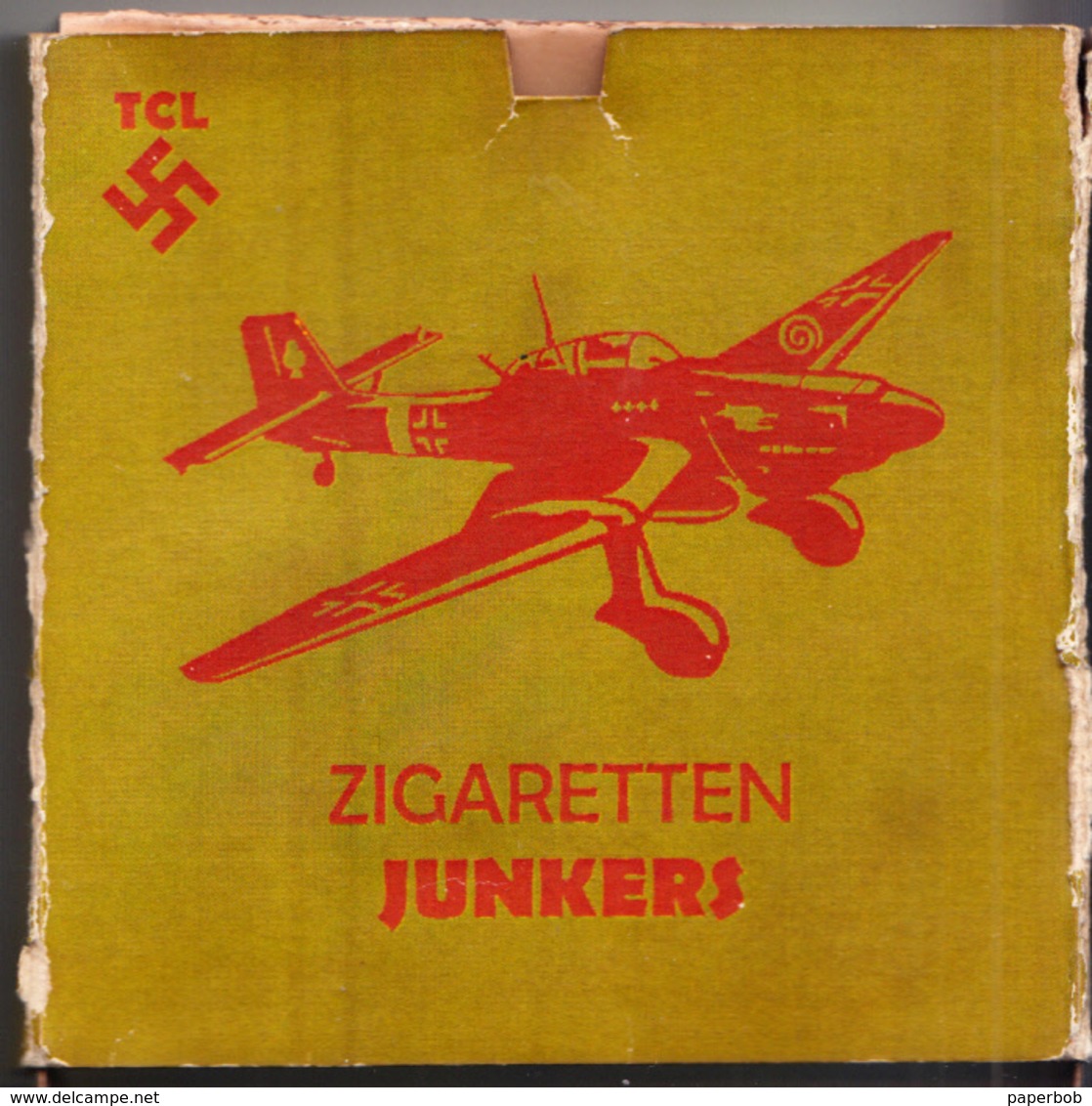 CIGARETTE BOX , GERMANY ,AIRPLANE , JUNKERS - Boites à Tabac Vides